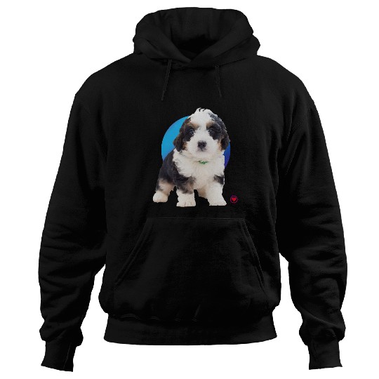 Bernedoodle Puppy Dog Christmas party Festive Holidays cute Hoodies