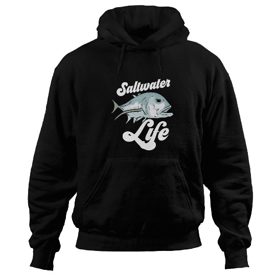Fishing Saltwater Life Angler Hobby Fish Ocean Deep Sea Fishing Fisher Hoodies