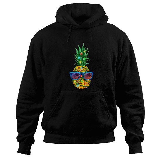 pineapples Christmas Tree Lights Mele Kalikimaka xmass Gifts Hoodies