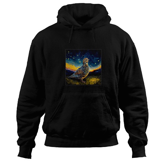 Surrealism Starry Night Partridge Hoodies