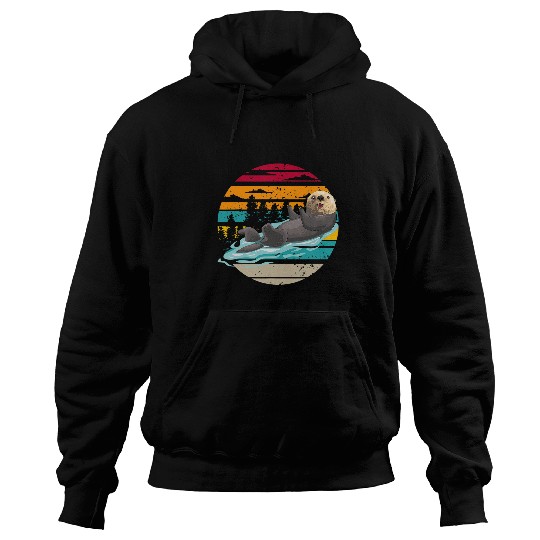 Otters Retro Sea Otter Otter Ts for Kids Otters Hoodies