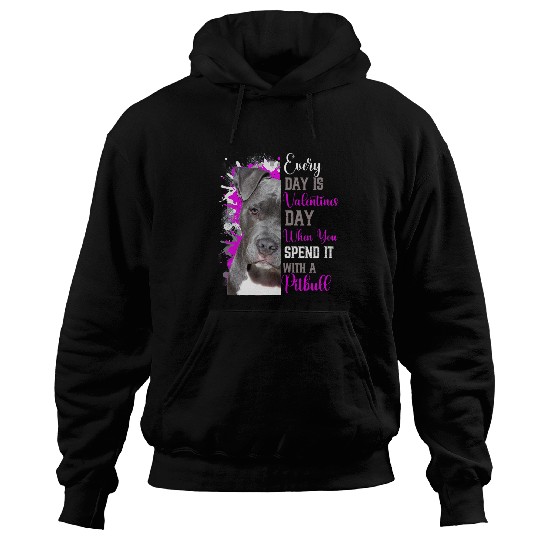 Funny Bully Valentines Day Pitbull Mom Mother Dog Doggie Pitty 31 Pitbull Dog Hoodies