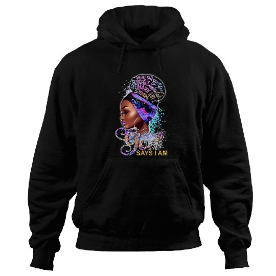 Christian Floral Black Girl God Say Im Afro Women Christian Religious Christ Hoodies