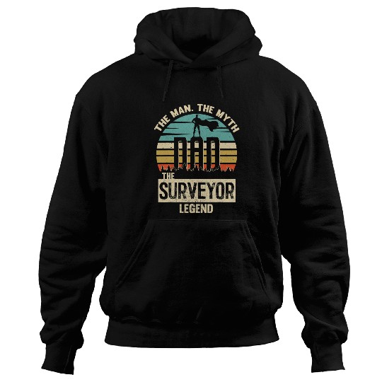 Man Myth Legend Dad Surveyor Hoodies