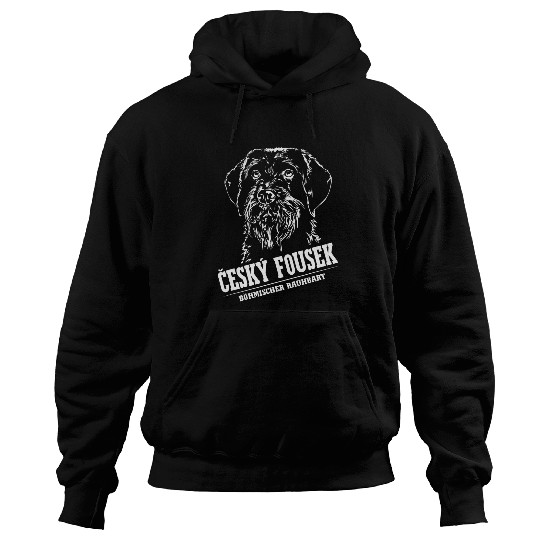 Cesky Fousek Dog Hunting Dogs Portrait Bohemian Rough Beard Hoodies