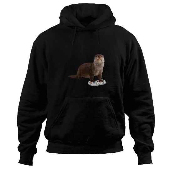 Otters Playing Video Game Sea Otter Enhydra lutris Gamers Hoodies