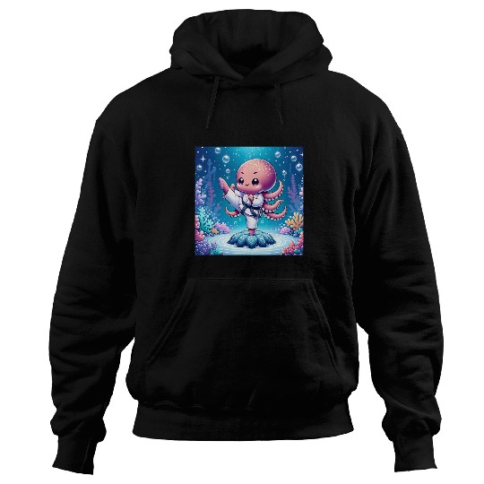 Kawaii Octopuss Karate Adorable Pose Karate Master Hoodies