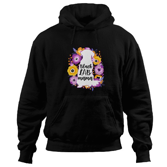 Labrador Lab Dog Black Lab Mama Labrador Flowers Cute Retriever Mom Gift Hoodies