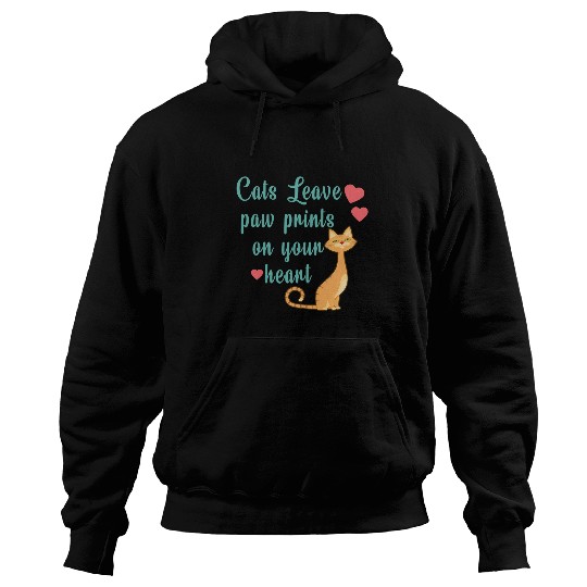 Cats Leave Paw Prints Hoodies