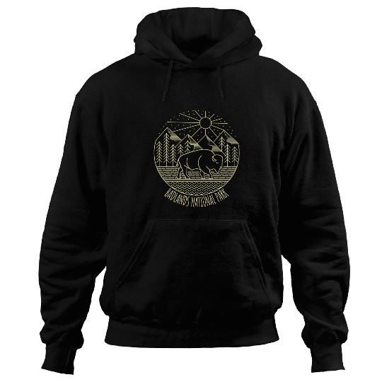 Badlands National Park Line Art Hoodies