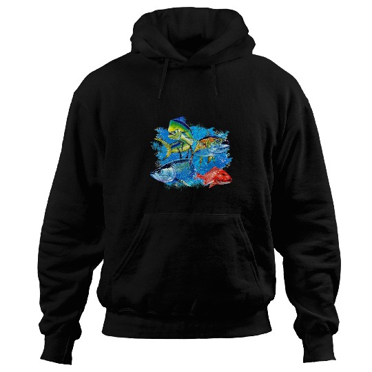Fishing Wicked Deep Sea Fish Fisher Hoodies