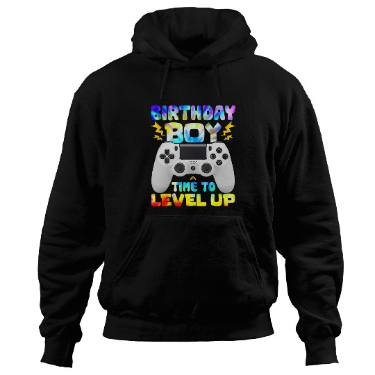 Game Gaming Birthday Boy Time to Level Up Video Game Birthday Boys 256 Gamer Loving Game Hoodies