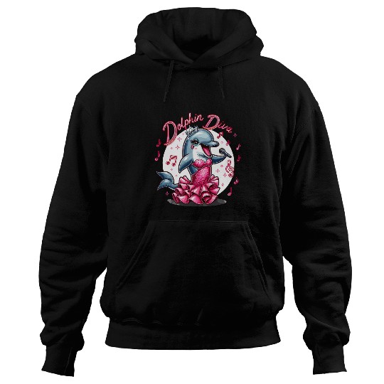 Dolphin Diva Aquatic Marine Chic Playful Ocean 2 Hoodies