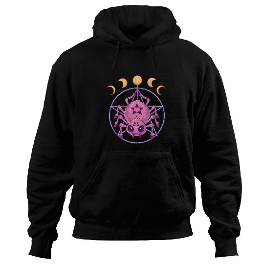Pastel Goth Spider Cute Creepy Pentacle Tarantula Pentagram 58 Hoodies