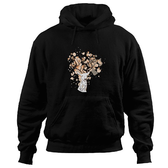Deer Sakura Flower Blossoms Art Gift Hoodies