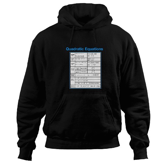 Educational Math Quadratic Equations V2 Hoodies
