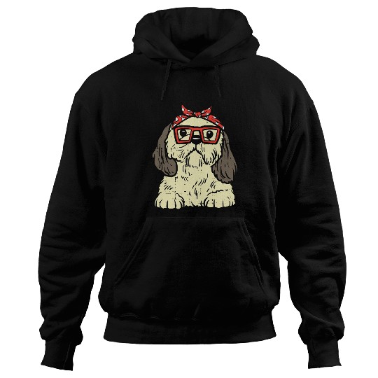 Shih Tzu Polka Dots Bandana Dog Lover Owner Girls Women Gift Hoodies
