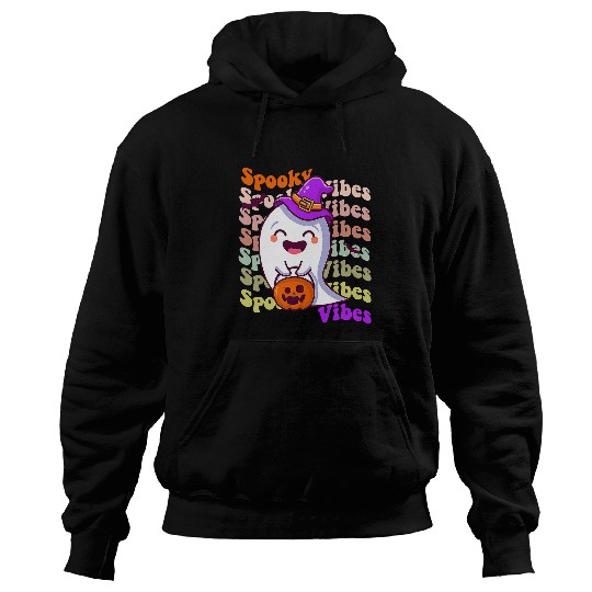 Spooky Vibes Funny and Cute Halloween 347 Hoodies
