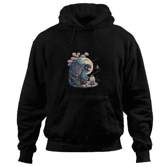 Surrealism Japanese Painting Bug Catcher 1 Hoodies