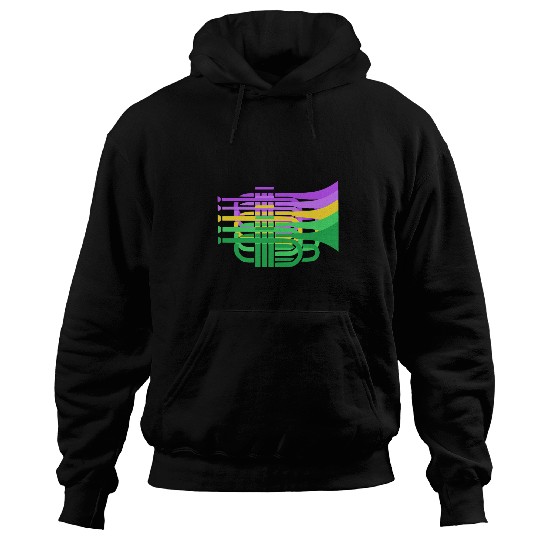 Trumpet Lover Mardi Gras Brass Trumpet Orchestra Trumpeter Mardi Gras 1 Hoodies
