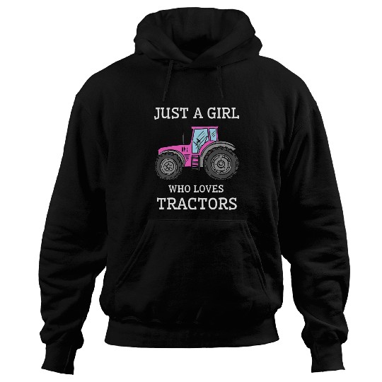 Tractor driving Just A Girl Who Loves Tractors Farm Kid Hoodies