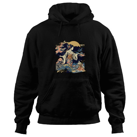 Tattoo Ink Ukiyoe Art Kanagawa vintages Japanese Tattoo Art Graphic 1 Hoodies