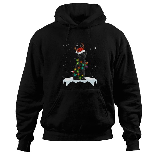 Labrador Lab Dog Black Lab Labrador Christmas Tree Light Pajama Dog xmass 6 Hoodies