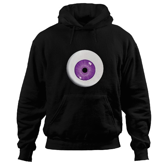 Big Purple Eyeball Giant Monster Eye Creepy Weird Watching Hoodies
