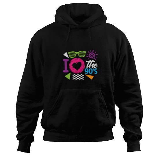 90s Party I Love The 90s Retro 1990s Ninities Music Hoodies