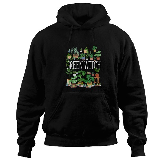 Green Witch Funny Plant Mom Lady Gardening Gardener Garden Hoodies