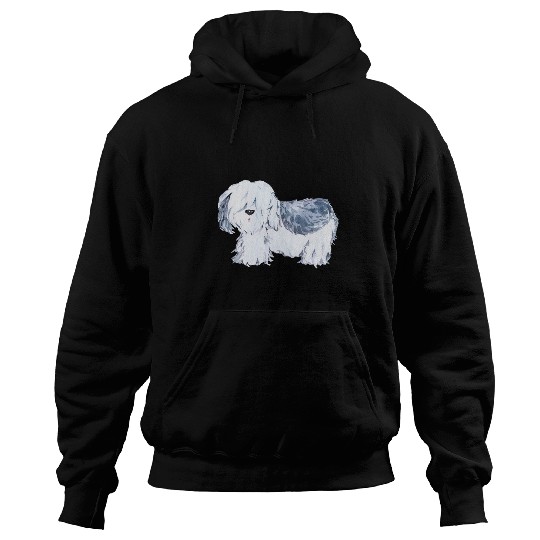 Cute Shaggy Dog Pet Portrait Watercolor Art Hoodies