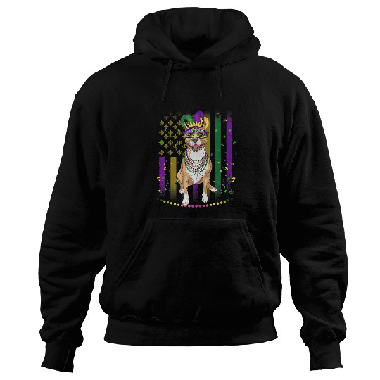 Bully Mardi Gras Dog carnivals Pitbull Dog Jester Pet Puppy Lover Pitbull Dog Hoodies