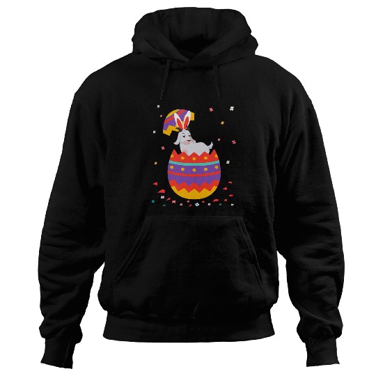 Goats Lover Bunny Ears Eggs Costume Cute Easter Day Graphic Goat Hoodies