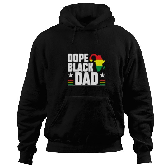 Dope Black Dad Funny Strong Black Father African Continent Hoodies