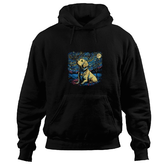 Labrador Lab Dog Starry Night Van Gogh Labrador Mom Dad 48 Hoodies