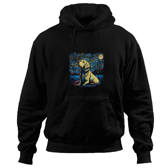 Labrador Lab Dog Starry Night Van Gogh Labrador Mom Dad 48 Hoodies