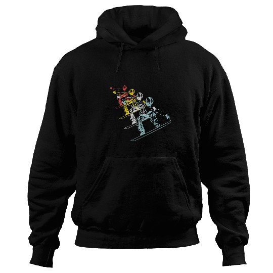Skiing Ski vintages Gift For Snowboarder Wintersport Retro Snowboarding 1 Hoodies
