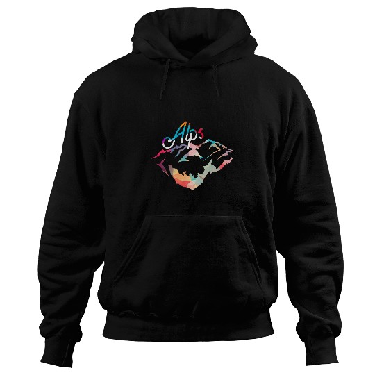 Colorful Austrian Switzerland Alp Alps Hoodies