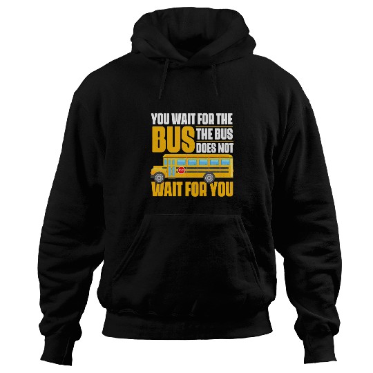 School Bus Driver Student Wait Stop Humor Pastel Rainbow Hoodies