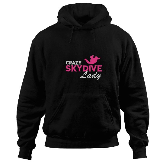 Skydiving Gift Womens Skydiving Lady Parachutist Paragliding Parachute Skydive Hoodies
