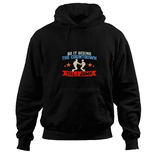 Skydiving Gift So It Begins The Countdown Till I Jump Vintage Hoodies
