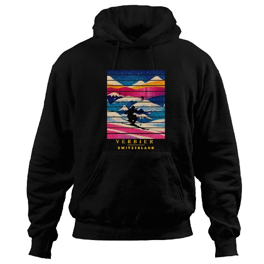 Skiing Ski and Apres Ski Winter Sports Verbier Switzerland Hoodies