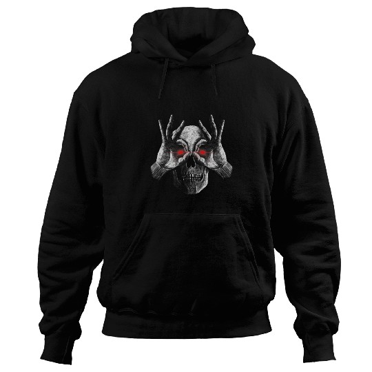 Skeletons Skulls Funny Goth Dark Art Punk Emo Aesthetics Creepy Skull Hoodies