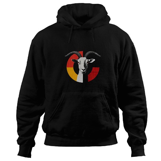 Goats Artwork Animal Motif Goat Hoodies