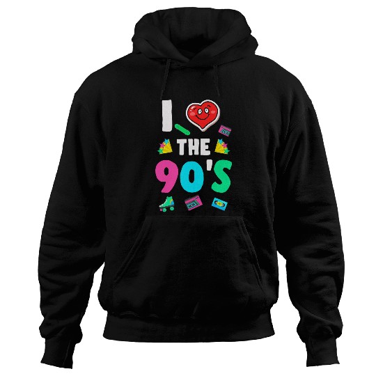 90s Music Love Party Cassette Disco Born 1990s Hoodies