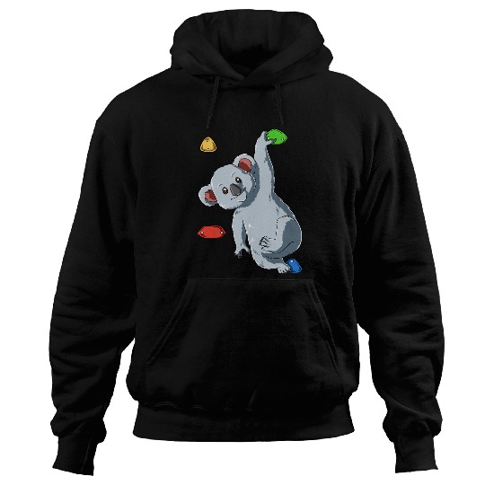 Funny Bear Climbing Climb Koala Bear Boulder Koala Bouldering And Climbing Cute Bears Hoodies