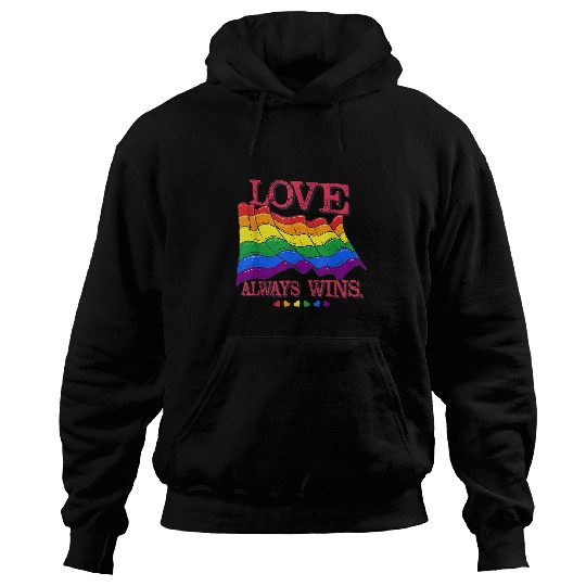 LGBT Pride Love Always Wins LGBTQ Rainbow Flag Pride Month LGBT Ally 41 Hoodies
