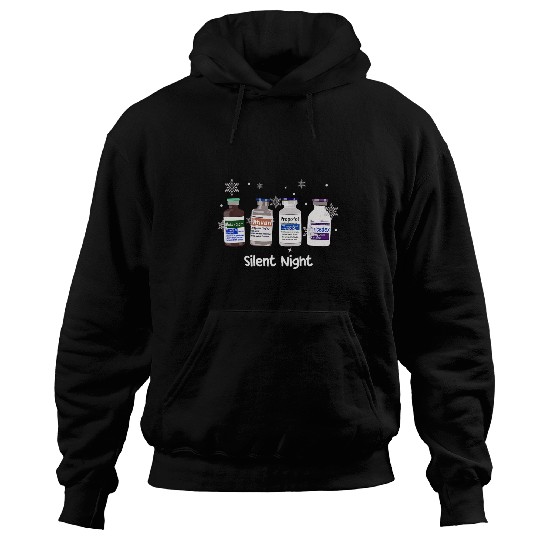 Retro Silent Night ICU nurses Christmas Intensive Care Unit 2 Hoodies
