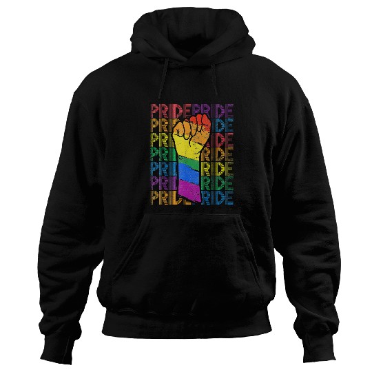 LGBT Pride Rainbow Gay Pride Fist LGBT TSweat T619 Gay LGBTQ Hoodies