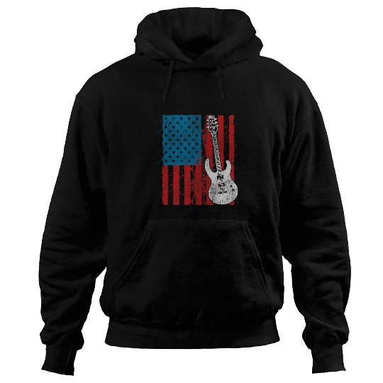 Guitarist American Pride Guitar Player Gift Guitar Hoodies